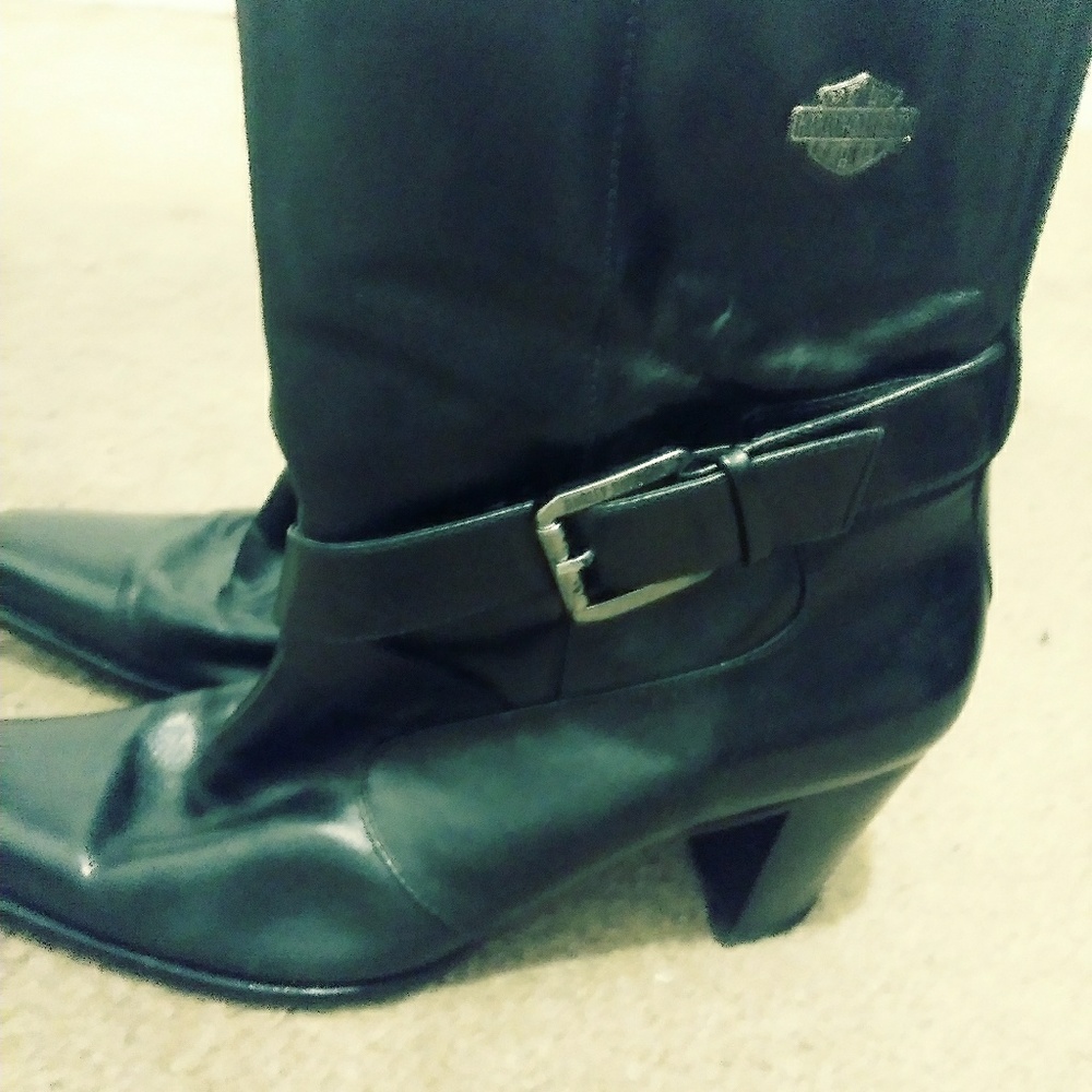 Women's leather Harley Davidson boots